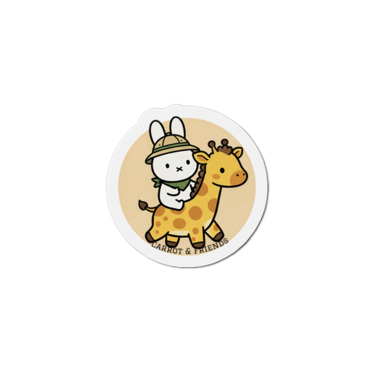 Safari Miffy Riding Giraffe Magnet | Cute Animal Fridge Magnet