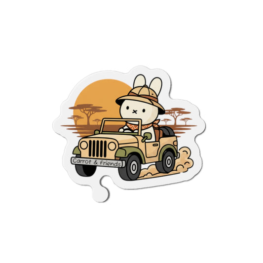 Safari Miffy Jeep Magnets | Cute Animal Adventure Magnet
